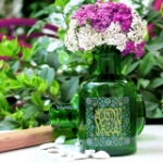 خرید گلدان شیشه ای طرح یا بقیه الله - رنگ سبز-3672