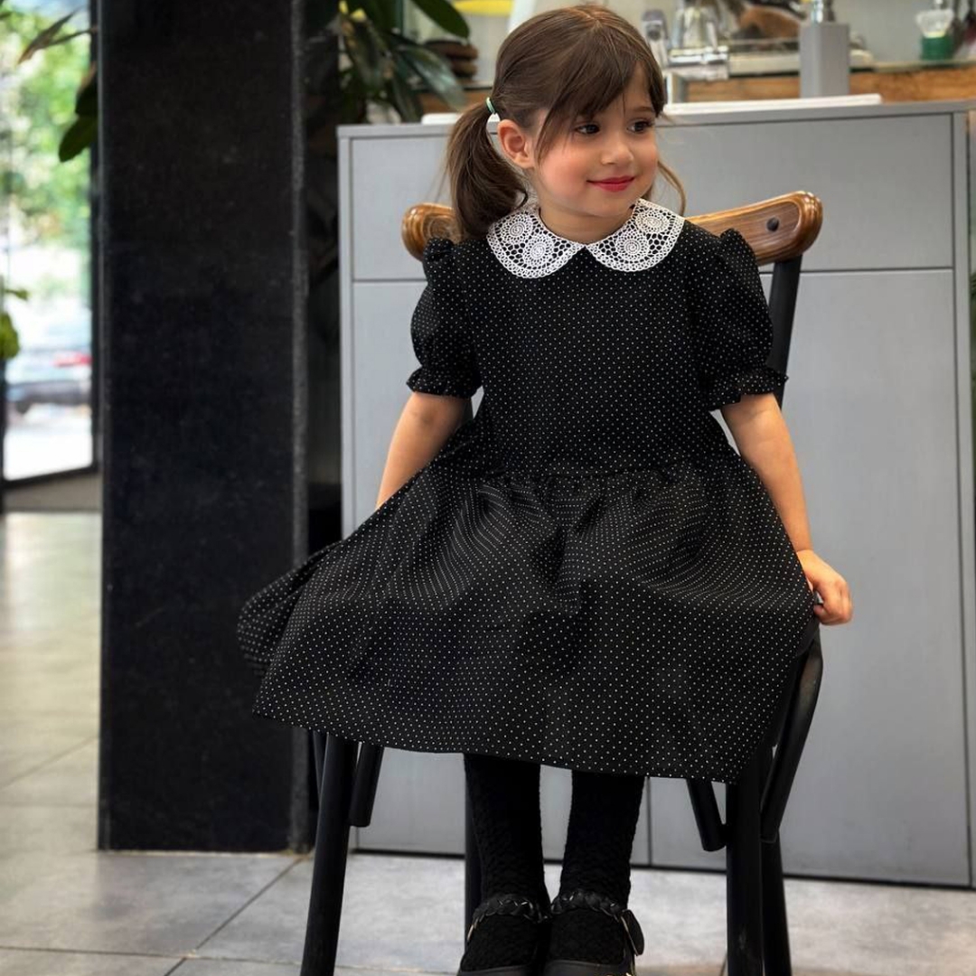 تصویر  پیراهن مشکی دخترانه