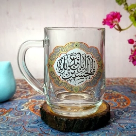 لیوان دسته دار بزرگ طرح یا اباعبدالله الحسین - محرم
