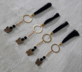 آویز کیف - جاسوئیچی کریستالی طرح یا زینب - مشکی