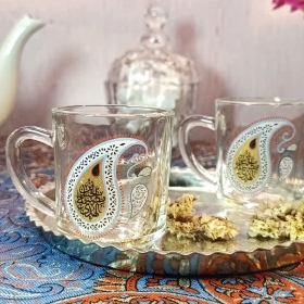 استکان دسته دار طرح ان الحسین مصباح الهدی - محرم