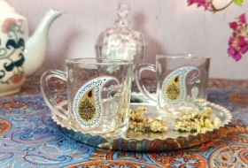 استکان دسته دار طرح ان الحسین مصباح الهدی - محرم