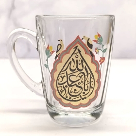 استکان دسته دار بزرگ طرح یا اباعبدالله- محرم