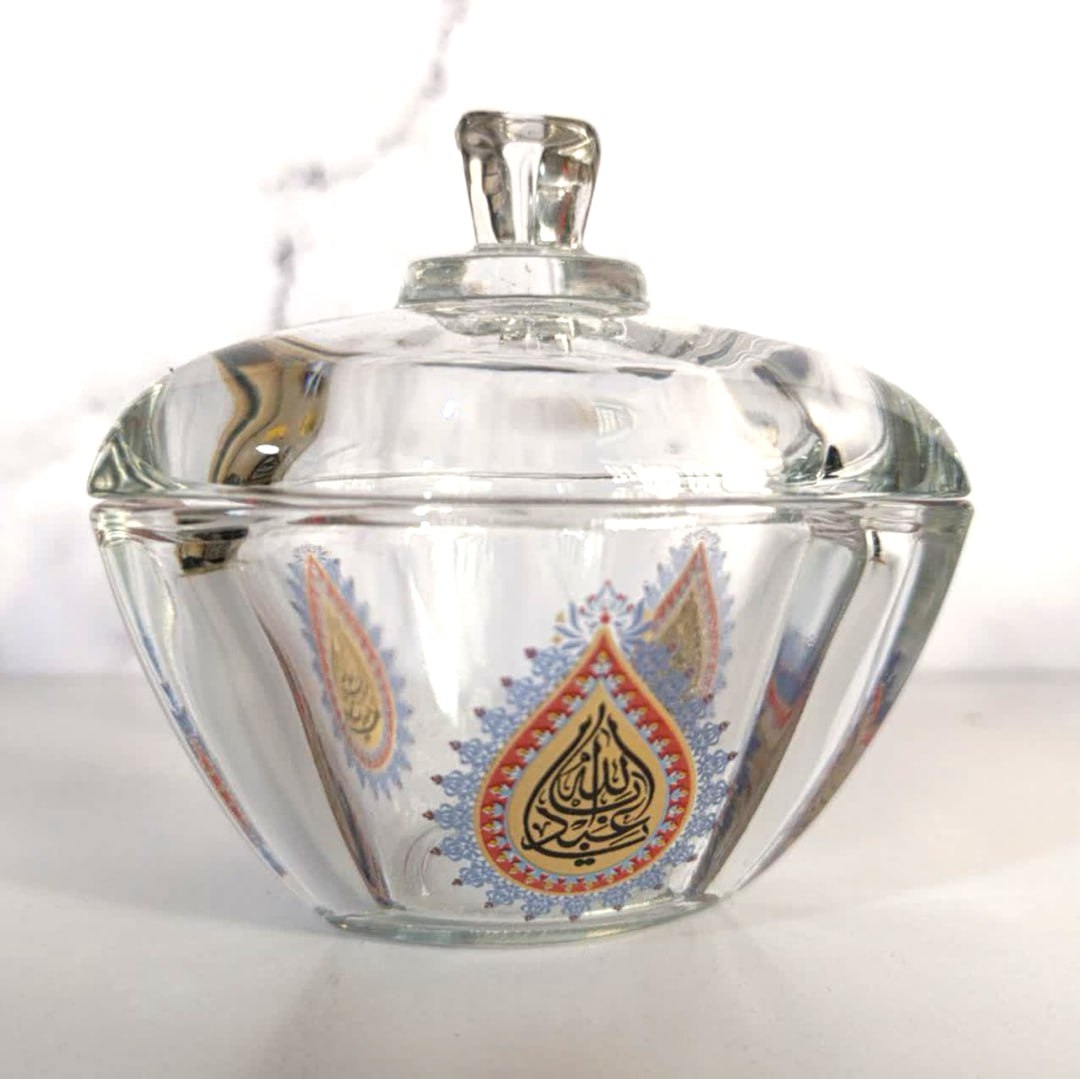 قندان بلور مجلسی طرح یا اباعبدالله- محرم