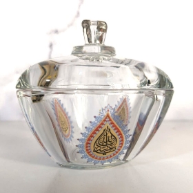 قندان بلور مجلسی طرح یا اباعبدالله- محرم