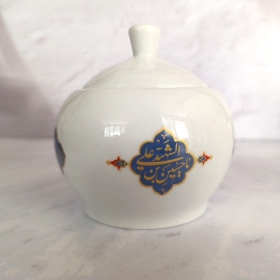 خرید قندان مذهبی چینی طرح یا حسین ابن علی الشهید | دیدار