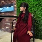 تصویر  پیراهن دخترانه / زرشکی