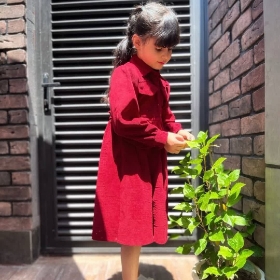 تصویر  پیراهن دخترانه / زرشکی