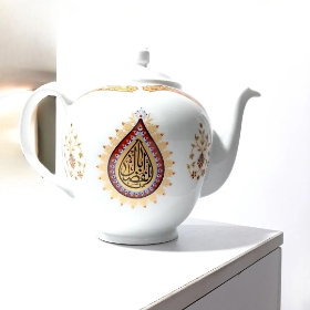 طرح قوری چینی طرح یا اباعبدالله بزرگ 3 لیتری | فروشگاه دیدار