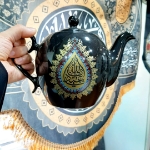 قوری مشکی طرح یا اباعبدالله - یا ابالفضل - محرم