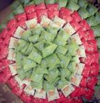 پاکت شکلات طرح جان به قربان کریمی که کرم زنده از اوست - بسته 50 عددی