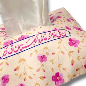 کاور دستمال کاغذی مخمل من گلی دارم که عالم را گلستان می کند