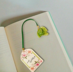 نشان کتاب و قرآن گل رنگی روبانی یا امیرالمومنین حیدر