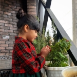 تصویر  کت و سارافون دخترانه چهار خانه/ سبز