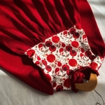 تصویر  پیراهن دخترانه  طرح انار / قرمز