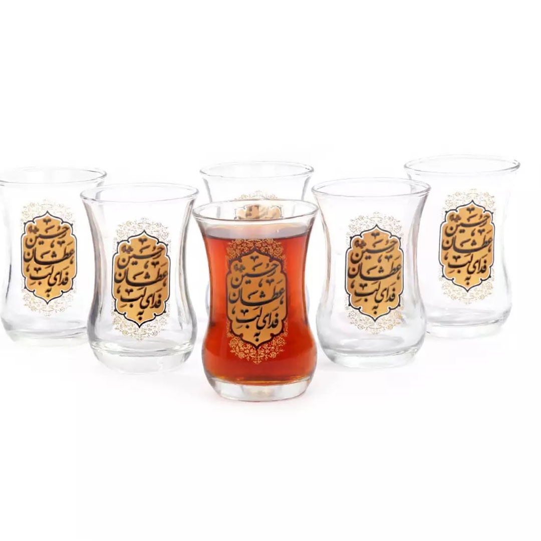 استکان کمر باریک طرح سلام بر حسین - محرم