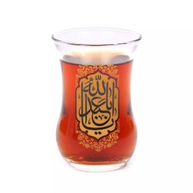 استکان کمر باریک طرح یا اباعبدالله  - محرم