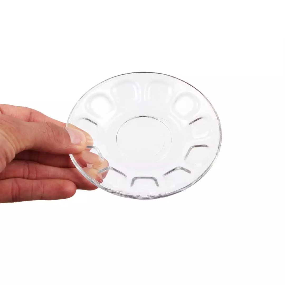 نعلبکی شیشه ای طرح انگشتی