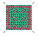 تصویر  رومیزی مربع طرح انار / 45*45 / بسته تک عددی