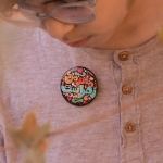 تصویر  پیکسل فلزی طرح مادر من زهراست سلام الله علیها