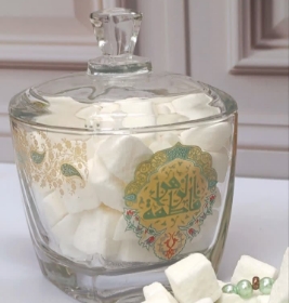 قندان بلور طرح یا فاطمه الزهرا