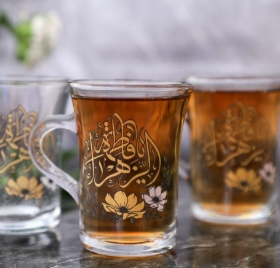 استکان دسته دار بزرگ طرح یا فاطمه الزهرا (بسته 6 تایی) | دیدار