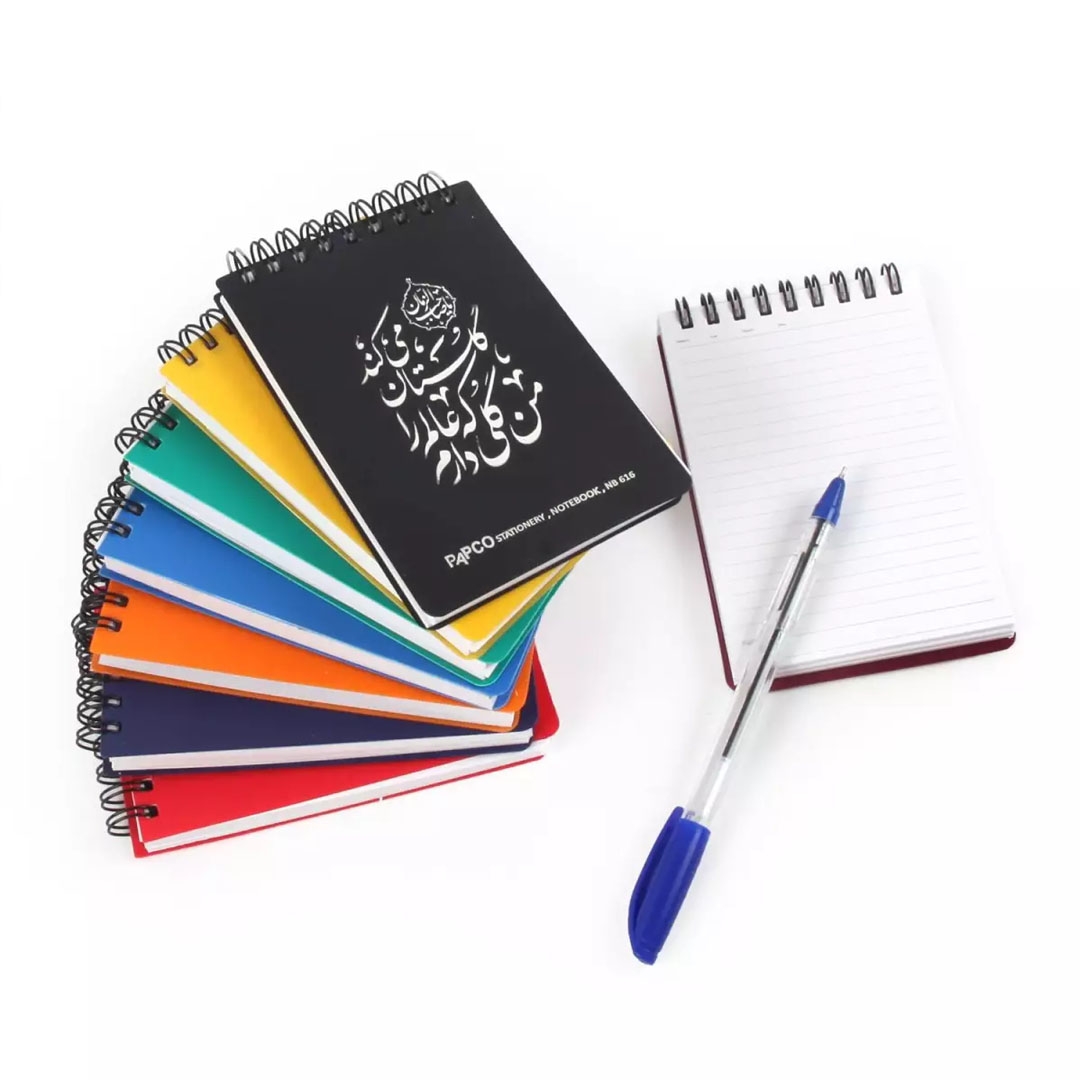 دفترچه یادداشت خط دار طرح من گلی دارم عالم را گلستان می کند