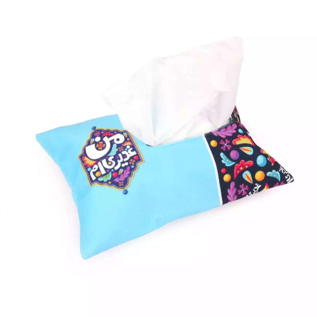 کاور دستمال کاغذی مخمل من غدیری ام - آبی