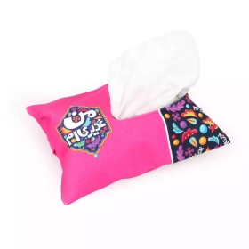 کاور دستمال کاغذی مخمل من غدیری ام - صورتی