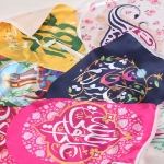 تصویر  ریسه ساتن پایین هلالی طرح امیرالمومنین