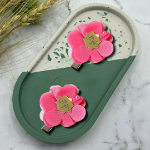 گل سر پلاک دار سرخابی - یا فاطمه الزهرا