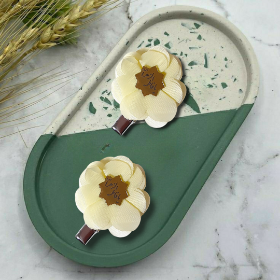 گل سر پلاک دار زرد - یا فاطمه الزهرا