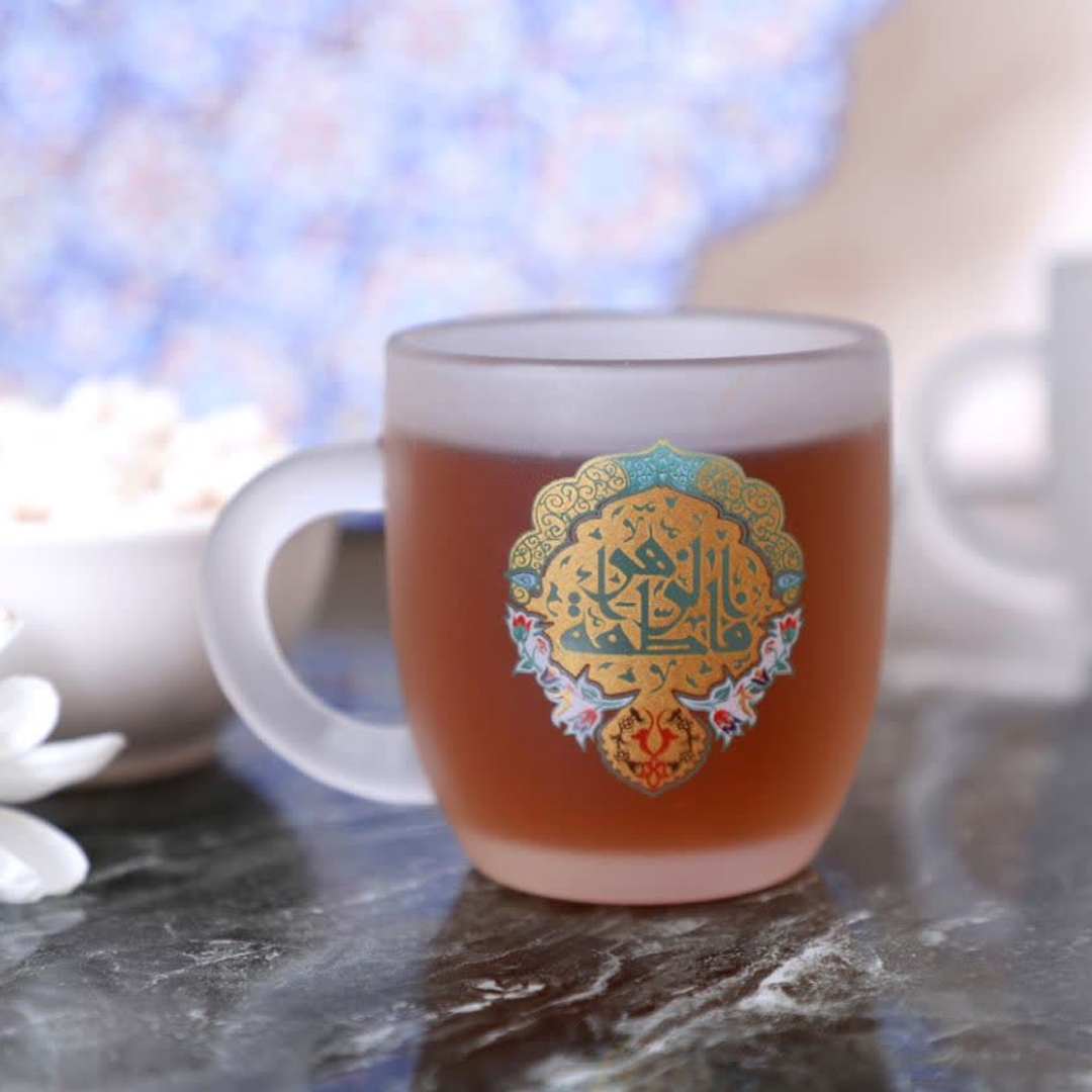 لیوان مات دسته دار  طرح یا فاطمه الزهرا - فاطمیه