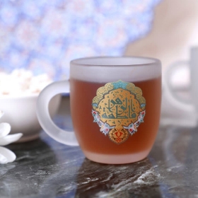 لیوان مات دسته دار  طرح یا فاطمه الزهرا - فاطمیه