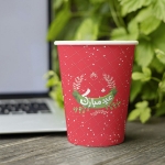 لیوان کاغذی طرح عید مبارک قرمز