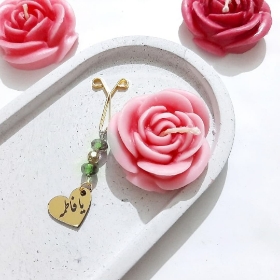 گیره روسری با آویز قلبی یا فاطمه (س)