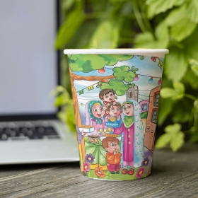 لیوان کاغذی طرح عید آمده در این جهان  خوشا به حال شیعان - نیمه شعبان