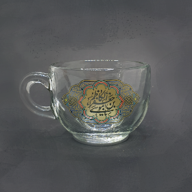 فنجان بلور طرح  یا موسی بن جعفر الکاظم