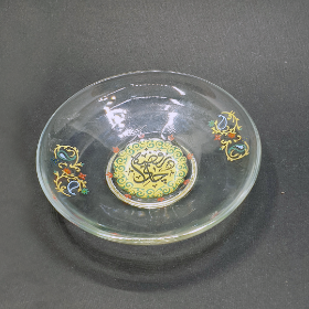 خرید نعلبکی بلور طرح چای روضه مدل 4569 زمینه زرد | فروشگاه دیدار