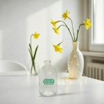 گلدان شیشه ای کوچک طرح تو هر زمان که بیایی بهار خواهد بود - شفاف