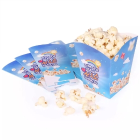 تصویر  ظرف کاغذی پاپ کرن طرح تو آسمون نوشته غدیر راه بهشته - بسته 20 عددی