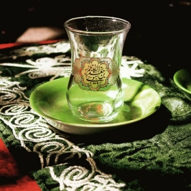 استکان کمر باریک طرح یا موسی بن جعفر الکاظم