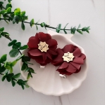 گل سر پلاک دار زرشکی - یا مهدی