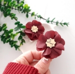 گل سر پلاک دار زرشکی - یا مهدی