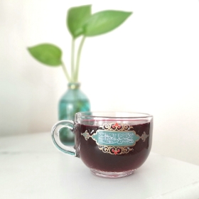فنجان بلور طرح یا حسن ابن علی ایها المجتبی - رمضان