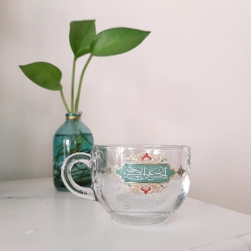 فنجان بلور طرح یا حسن ابن علی ایها المجتبی - رمضان