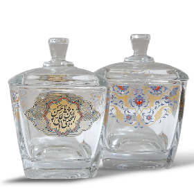 قندان بلور طرح یا حسن ابن علی المجتبی- رمضان