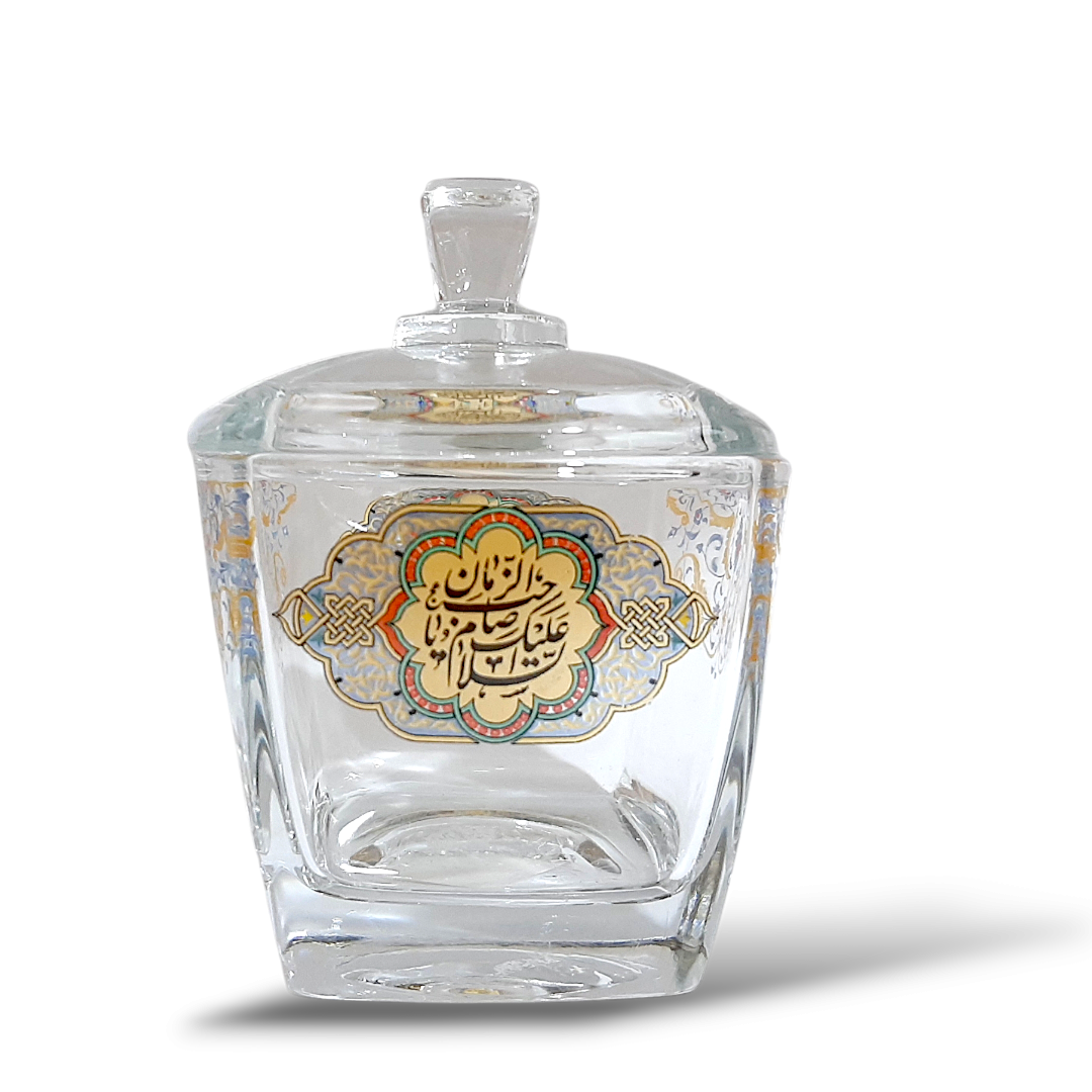 قندان بلور طرح السلام علیک یا صاحب الزمان - نیمه شعبان