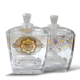 قندان بلور طرح السلام علیک یا صاحب الزمان - نیمه شعبان