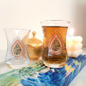 خرید استکان روضه کمر باریک طرح یا حسن المجتبی مدل 4832 بدون دسته | فروشگاه فرهنگی دیدار